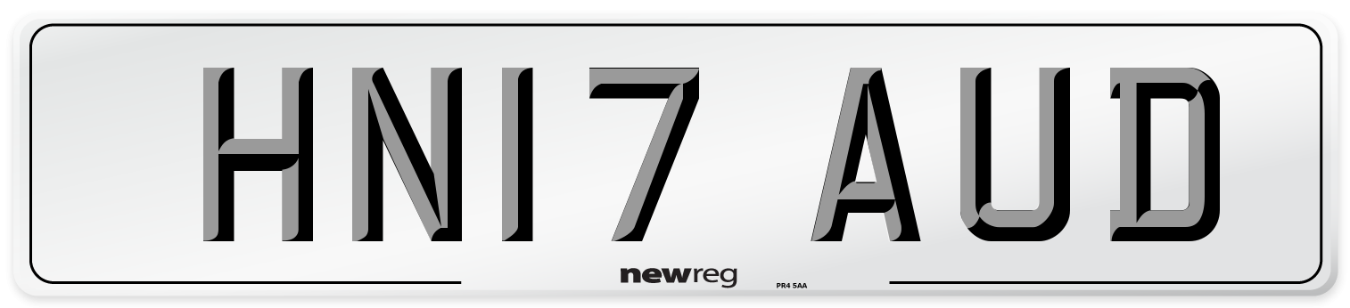 HN17 AUD Number Plate from New Reg